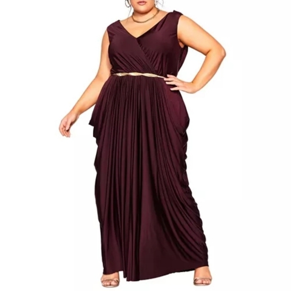 City Chic Maxi Dress Athena Size XS/14 - Picture 1 of 10